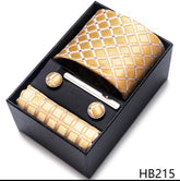 Conjunto Gravata Xadez Colmeia Ouro Sparka